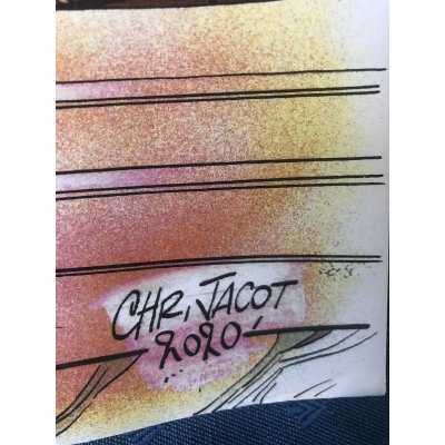 Rare Astérix vu par CHR JACOT 19/25 ex signé