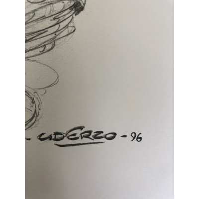 rare Asterix pencilled "Obelix's galley" numbered 90/120