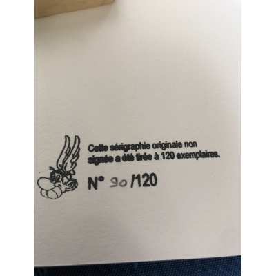 rare Asterix pencilled "Obelix's galley" numbered 90/120