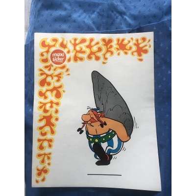 Extremely rare large sticker Obelix (Asterix's friend) from 1968