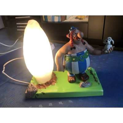 Ultra rare schleich Obelix lamp (Asterix's friend) from 1975
