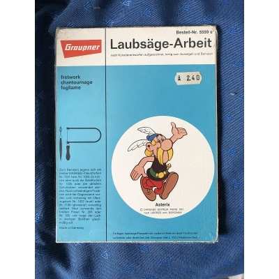 Extremely rare Asterix wood carving (chantournage) from 1972 new sealed
