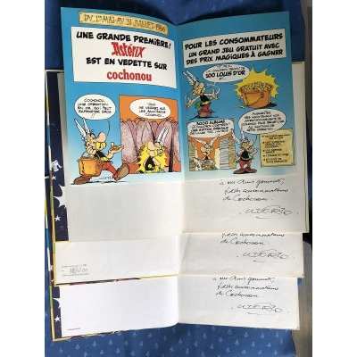 Rare Asterix "Asterix's Cauldron" Cochonou 3 versions and booklet