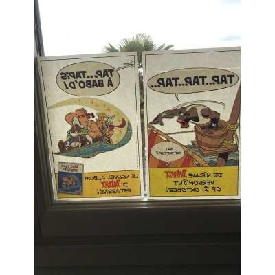 Asterix 2 stickers new for shop window