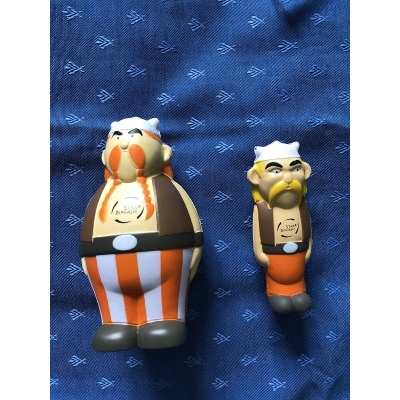 rare advertising figurines for star biphasic (cardiac science) anti-stress Asterix and Obelix Nordic style
