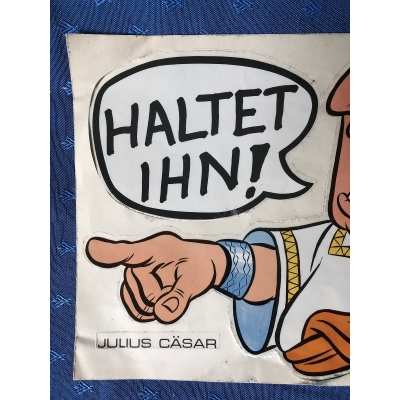 rare sticker césar (Asterix) 20 x 30 cm from 1972