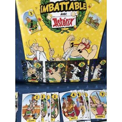 Astérix cora les imbattables album complet 30 autocollants non collés + 40 cartes