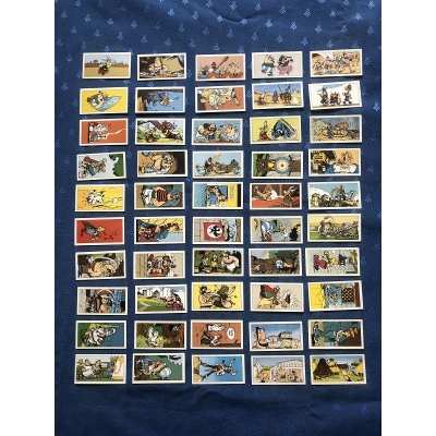 rare complete set of 50 Asterix in Europe cards from 1976