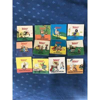 Rare complete set of 12 Asterix amro bank mini albums from 1972