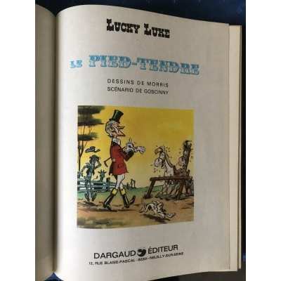 Extremely rare Lucky Luke collection, red leather and gilding, Volume 1 (5 stories)