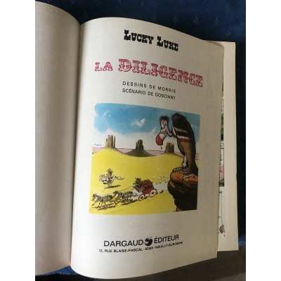 Extremely rare Lucky Luke collection, red leather and gilding, Volume 1 (5 stories)