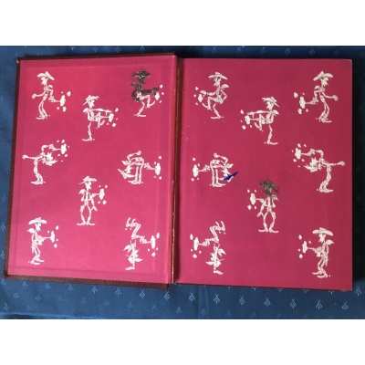 Extremely rare Lucky Luke collection in red leather and gilded tome (5 stories)