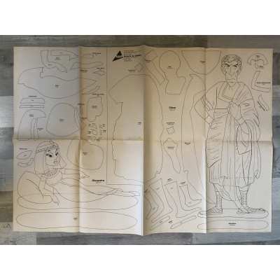 rare Astérix book de 32 pages et ses 12 personnages en patrons de découpages complet neuf