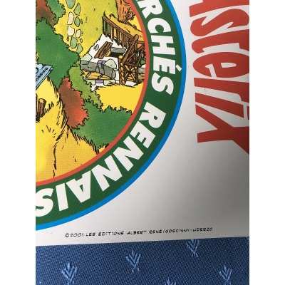 ultra rare Astérix affiche plastique de 20 x 30 les marchés rennais