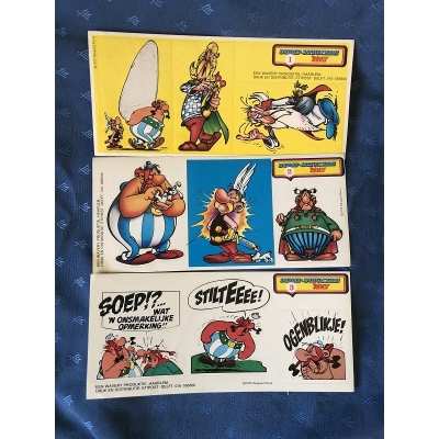 série complète des 3 grands autocollants stickers de 1975