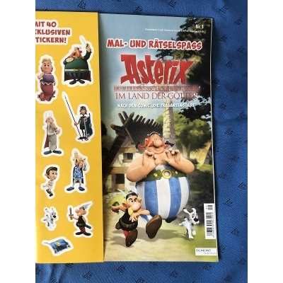 Astérix livre jeux neuf de 36 pages avec 40 stickers autocollants en allemand de 2015