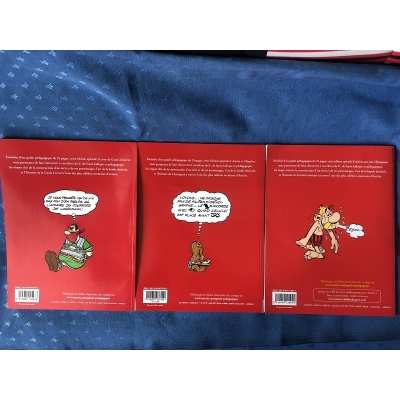 Asterix the 3 educational comics and the letter from Albert René publishers