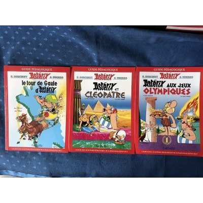 Asterix the 3 educational comics and the letter from Albert René publishers