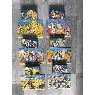 rare collection complète des 6 puzzles Astérix Grimaud de 1978 avec leur boite