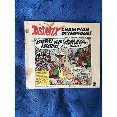 Asterix ELF "OLYMPIC CHAMPION" booklet stained