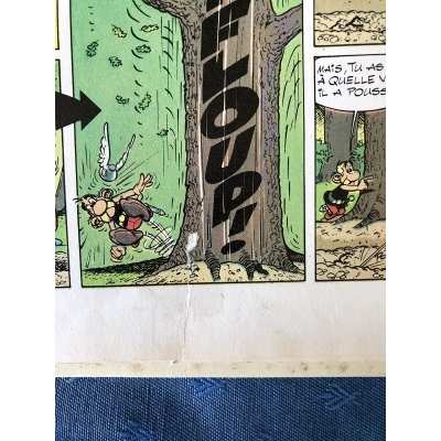 rarissime Astérix le domaine des dieux EO avec dessin couverture partiel