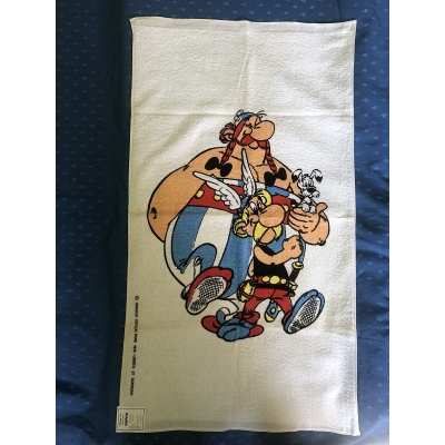 Astérix et Obélix rare serviette de 1979 de 49 x 87 cm neuve avec étiquette