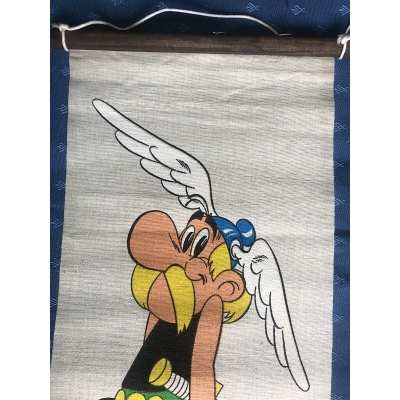 Rare kakemono Astérix de 1974 NEUF