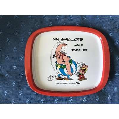 Asterix small metal tray Eisa red 1982 new