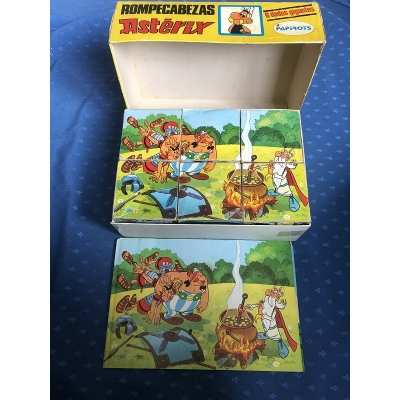 Asterix rare puzzle of 6 giant cubes from 1974