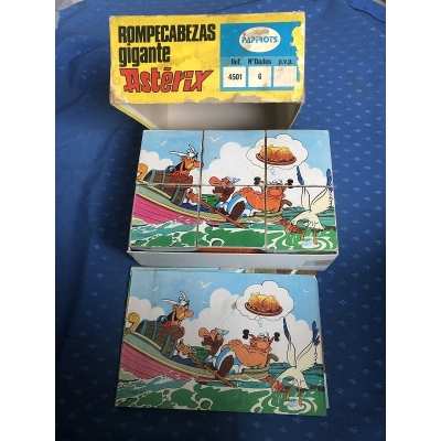 Asterix rare puzzle of 6 giant cubes from 1974