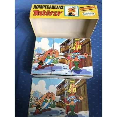 Asterix rare puzzle of 6 giant cubes from 1974