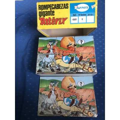 Astérix rare puzzle de 6 cubes géants de 1974