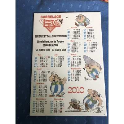 Asterix ultra rare large earthenware wall calendar 2009