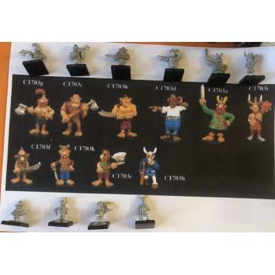 Astérix rare série quasi complète Astérix métal magic + 4 doubles soit 58 personnages !!!