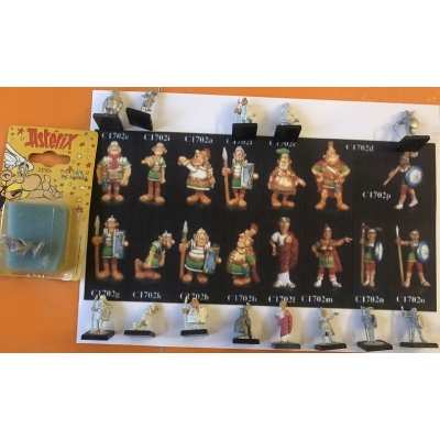 Astérix rare série quasi complète Astérix métal magic + 4 doubles soit 58 personnages !!!