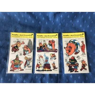 Astérix 3 décalcomanies de 1971 (A17, A18, A19 neufs