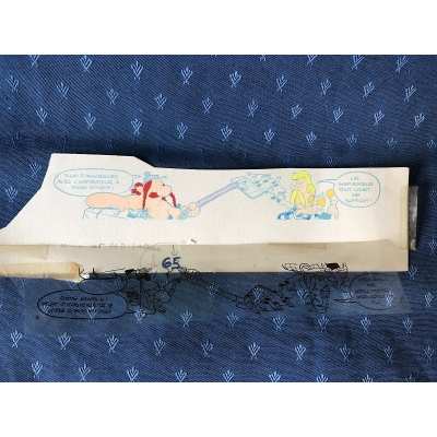 Astérix Studio Uderzo - 1 Bleu de coloriage + film noir pour l'élaboration du catalogue philirama de 1974