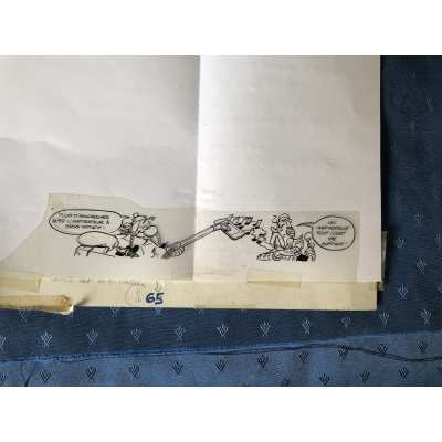 Astérix Studio Uderzo - 1 Bleu de coloriage + film noir pour l'élaboration du catalogue philirama de 1974