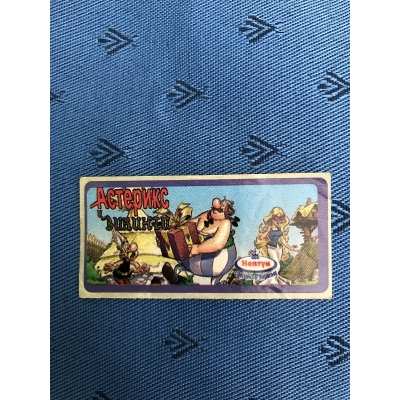 copy of sticker Ukrainian brand Neptune Asterix blue background