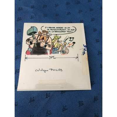 Ultra rare Astérix calque celullo pour le catalogue philirama de 1974 (2)