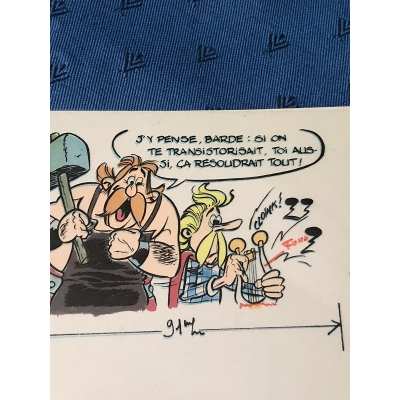 Ultra rare Astérix calque celullo pour le catalogue philirama de 1974 (2)