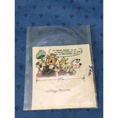 Ultra rare Astérix calque celullo pour le catalogue philirama de 1974 (2)