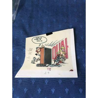 Astérix Studio Uderzo - 1 Bleu de coloriage + film noir pour l'élaboration du catalogue philirama de 1974 (2)