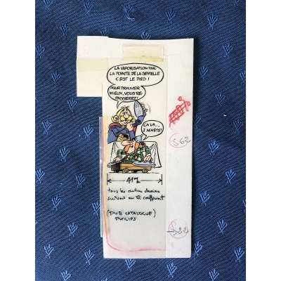 Astérix Studio Uderzo - 1 Bleu de coloriage + film noir pour l'élaboration du catalogue philirama de 1974 (3)