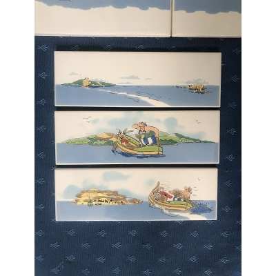 ultra rare Asterix earthenware tiles 14 pieces ultra rare Asterix earthenware tiles 14 pieces