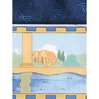 Asterix the complete set of 3 listel tiles earthenware tiles