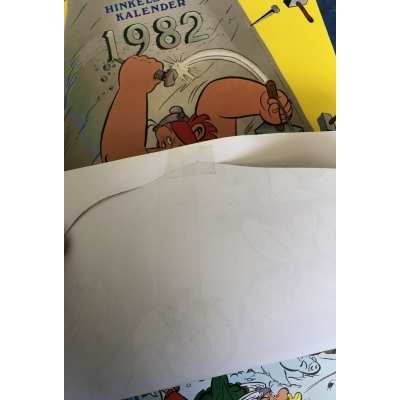 Ultra rare calendrier géant détachable de 60 x 27 cm de 1982 Ultra rare calendrier géant détachable de 60 x 27 cm de 1982