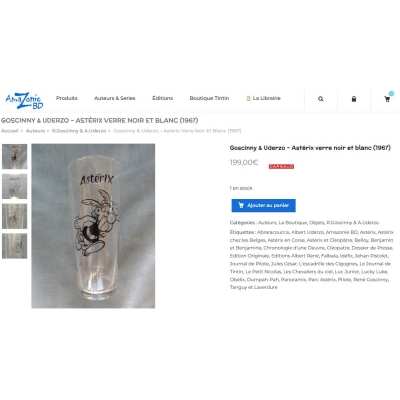Astérix rare série complète des 6 verres de 1967 neufs Astérix rare série complète des 6 verres de 1967 neufs