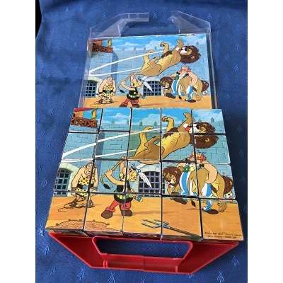 Astérix rare boite de 20 cubes puzzle clementoni année 70/80 (1)
