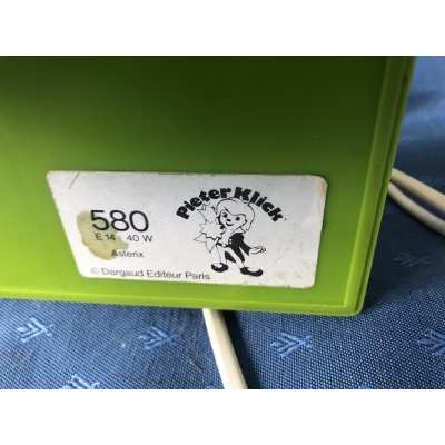 Ultra rare Asterix pieter klick lamp with original label